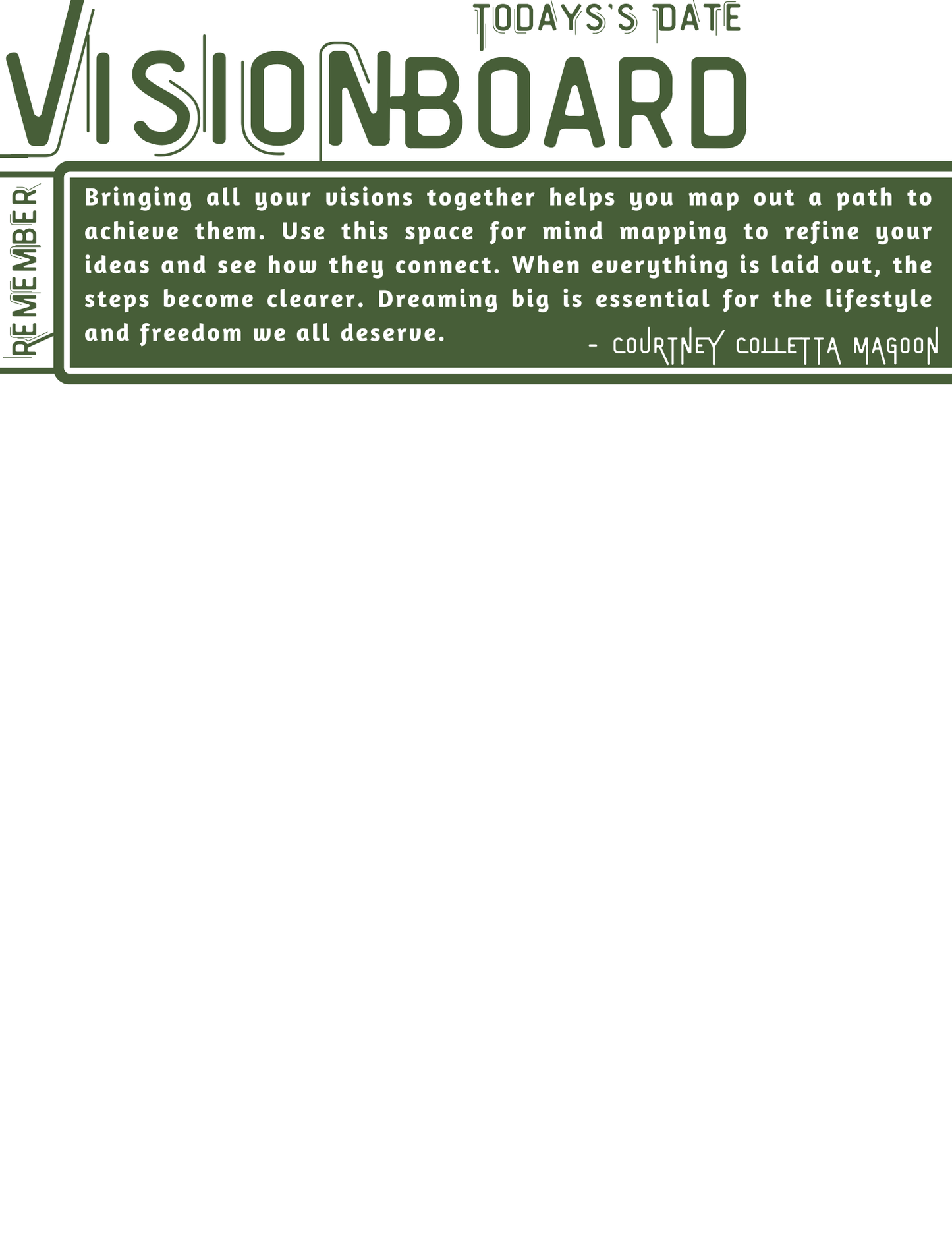 Green & Gold- A Visionary Life Daily Awareness Practices an Elevated Habit Tracking Journal