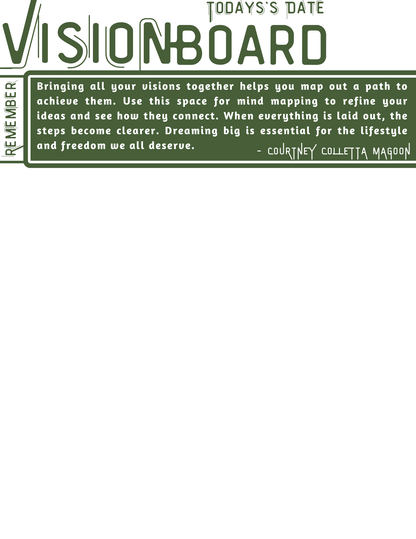 Green & Gold- A Visionary Life Daily Awareness Practices an Elevated Habit Tracking Journal