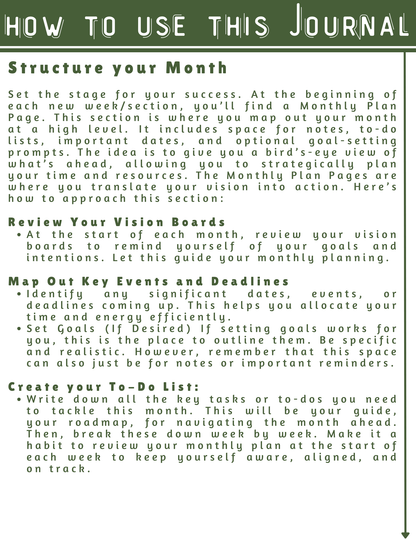 Green & Gold- A Visionary Life Daily Awareness Practices an Elevated Habit Tracking Journal